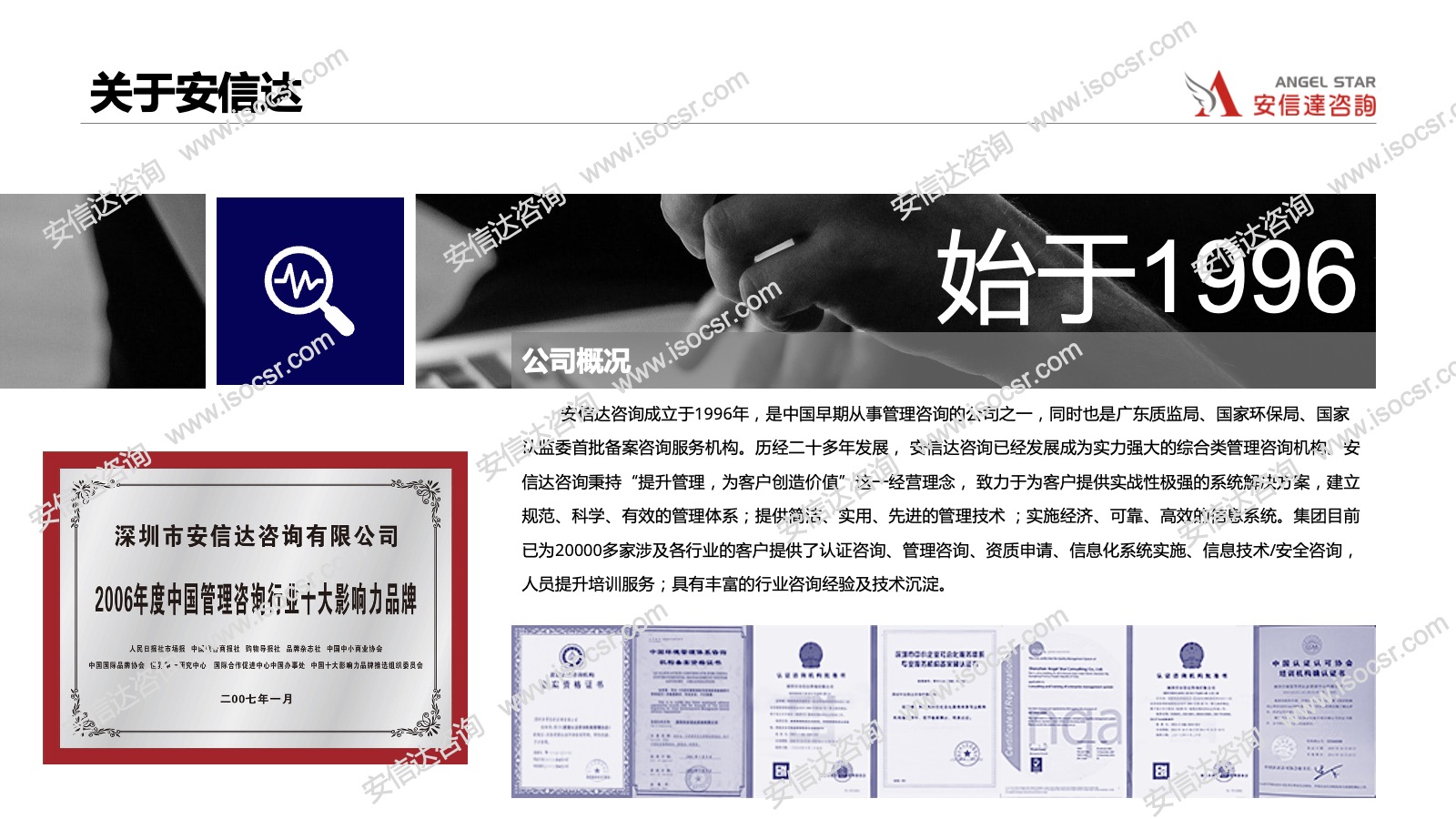 安信达咨询公司简介