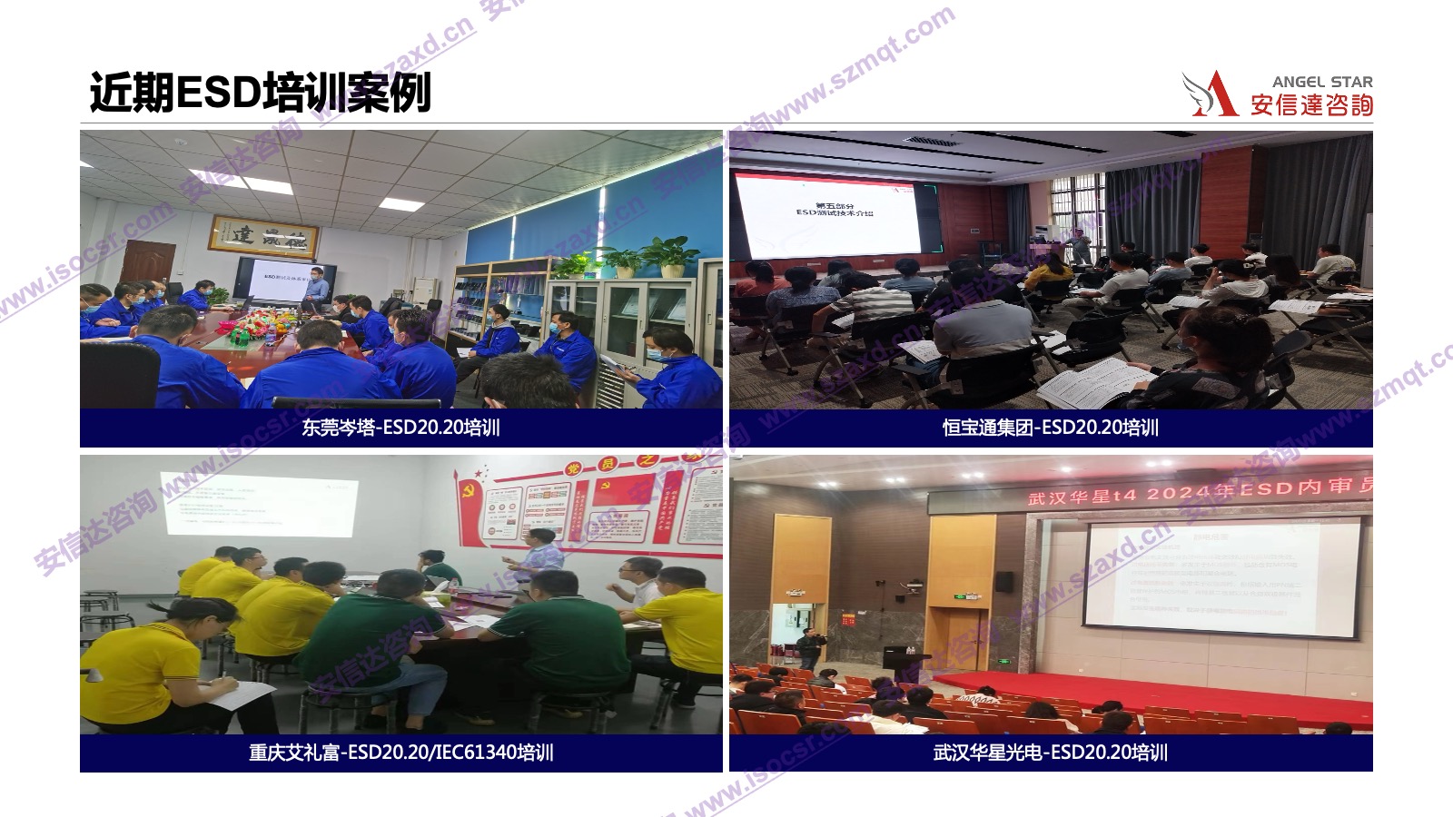安信达咨询是专业的ESD认证咨询和培训机构,专注为客户提供ESD认证,ESD认证咨询,ESD培训,ESD内审员培训服务.